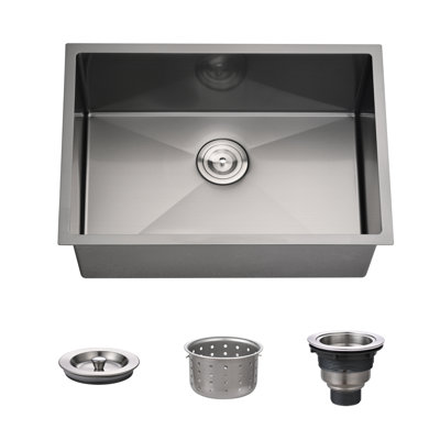 27"L × 19"W Undermout Stainless Steel Single Bowl Kitchen Sink