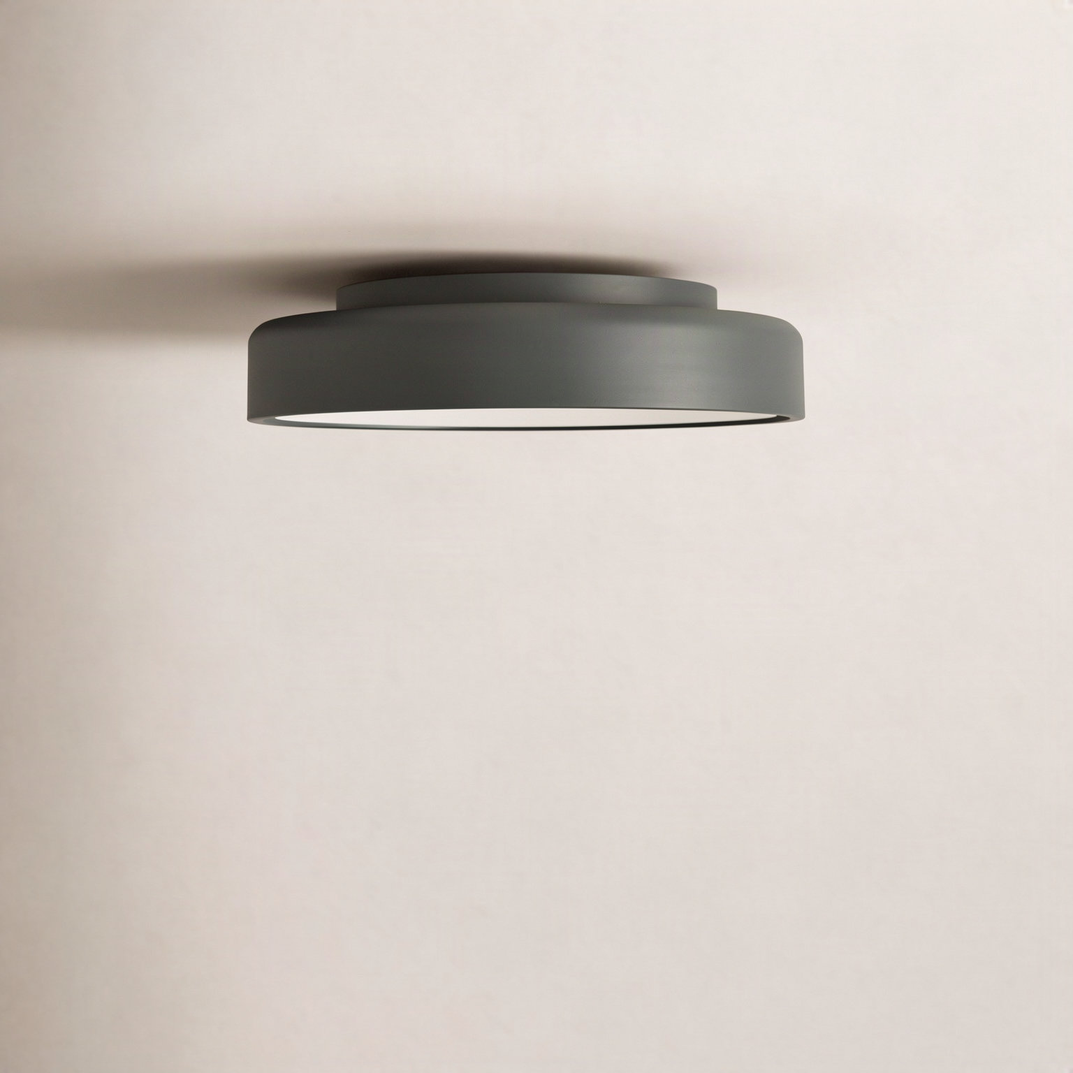 Bobber Single Light Flush Mount, 4" H x 20" W x 20" D, Gray Green