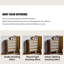 Armoire d'appoint en bois manufacturé brun massif