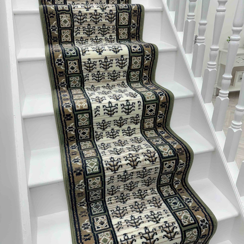 Stair Runner Geometric Area Rug, Runner 60 x 480 cm