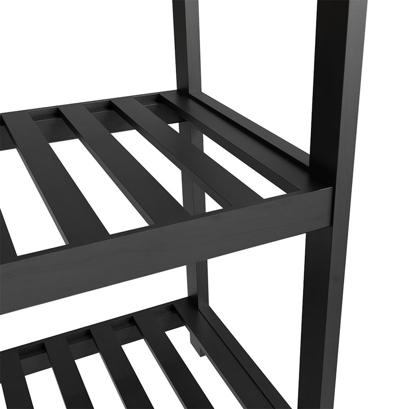 9 Pair Shoe Rack, Black