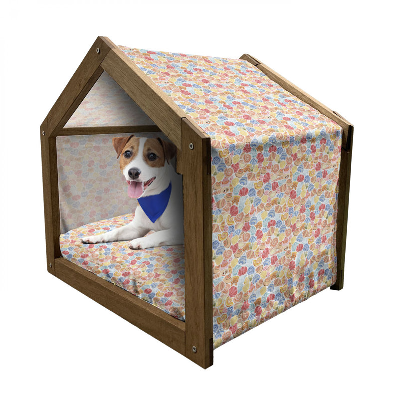 Niche pour chien en bois orange, H 25,59 po x l 29,53 po x P 21,65 po