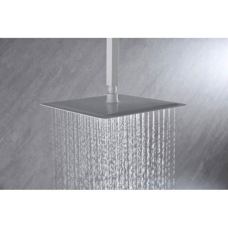 Pomme de douche à pluie Pomme de douche à haute pression à économie d'eau, 1.75 GPM, White