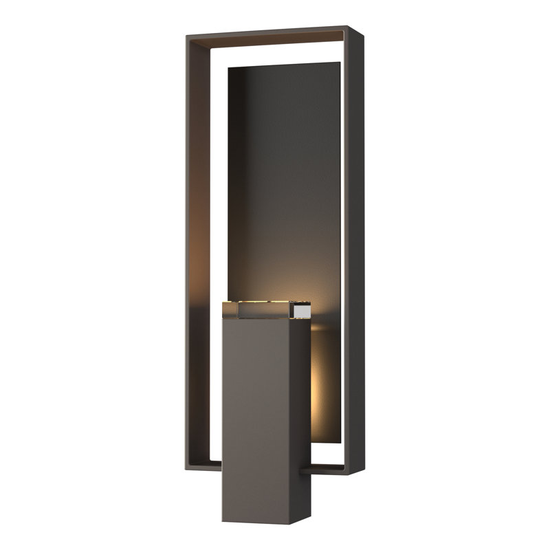 Shadow Box Aluminum Wall Light, Coastal Black 2, Coastal Natural Iron, No