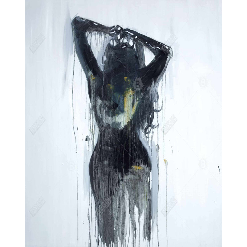 "Silhouette féminine" sur toile, H 60 po x l 48 po