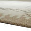 Tapis moyen Dotty, motif de bordure géométrique taupe, laine crème 5 x 7