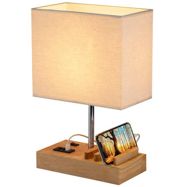 Brayden Studio Alfonsas Dimmable Table Lamp With USB Charging