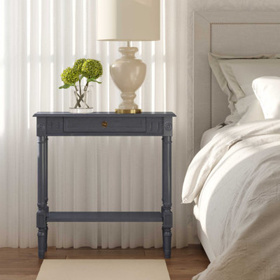 31.5" Narrow Wood Console Table With Drawer