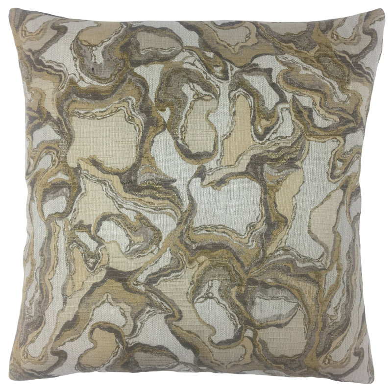 Coussin abstrait , 24 po x 24 po, Or