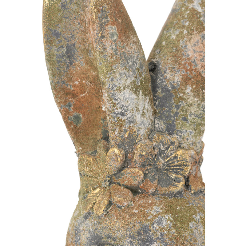 6.7x5.9x15.2" Antique Rabbit Figurine, 15.2" H x 6.7" W x 5.9" D