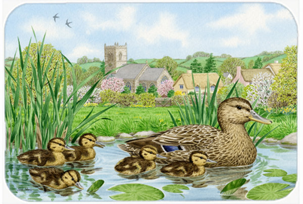 Caroline's Treasures Mallard Duck Glass Cutting Board
