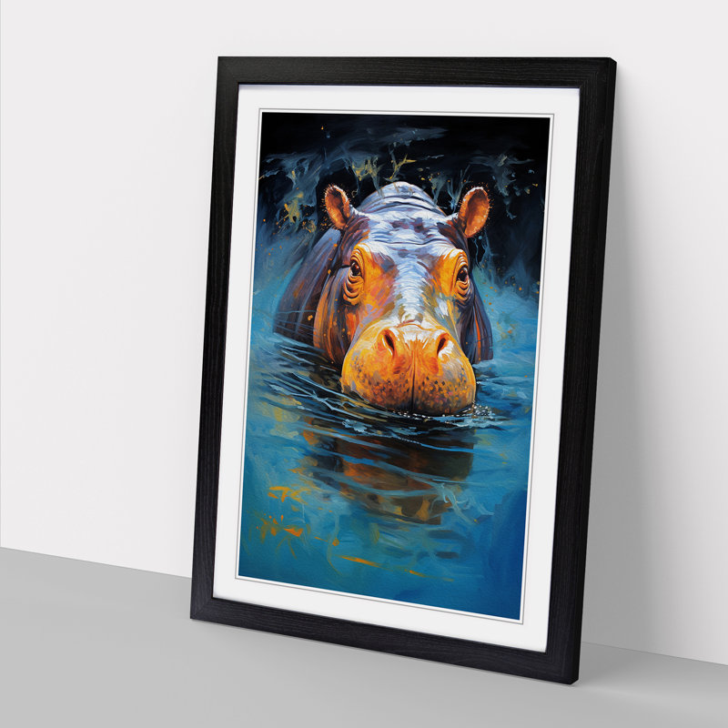 Hippo Abstract - Framed Print