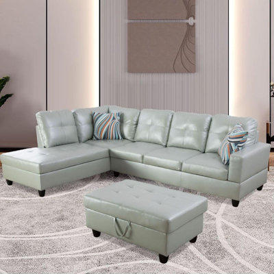 Canapé modulaire en cuir synthétique 3 pièces 3 pièces