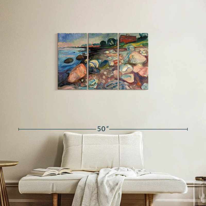 Avery Shore With Red House, H 20 po x l 33 po