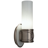 Chase Wall Sconce - Polished Nickel, Polished Cas White