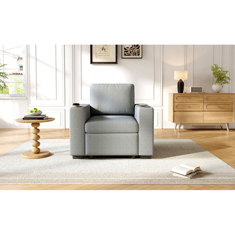 Canapé-lit simple 35,4 po, Gris