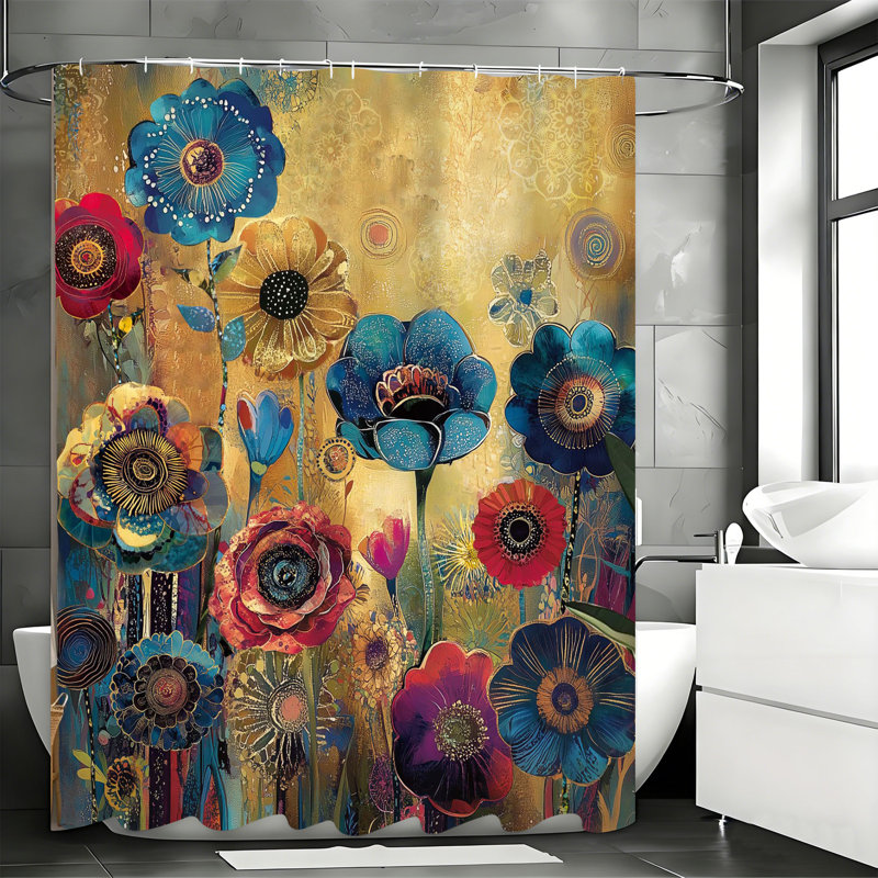 Shower Curtains with Hooks Included