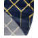 Glam Navy Blue Gold Area Rug