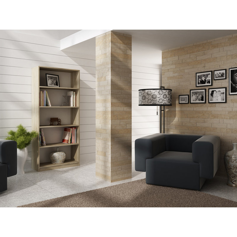 Bozman Solid Wood Bookcase, (5 Shelves) 71.5"H x 19.69"W x 11.81"D