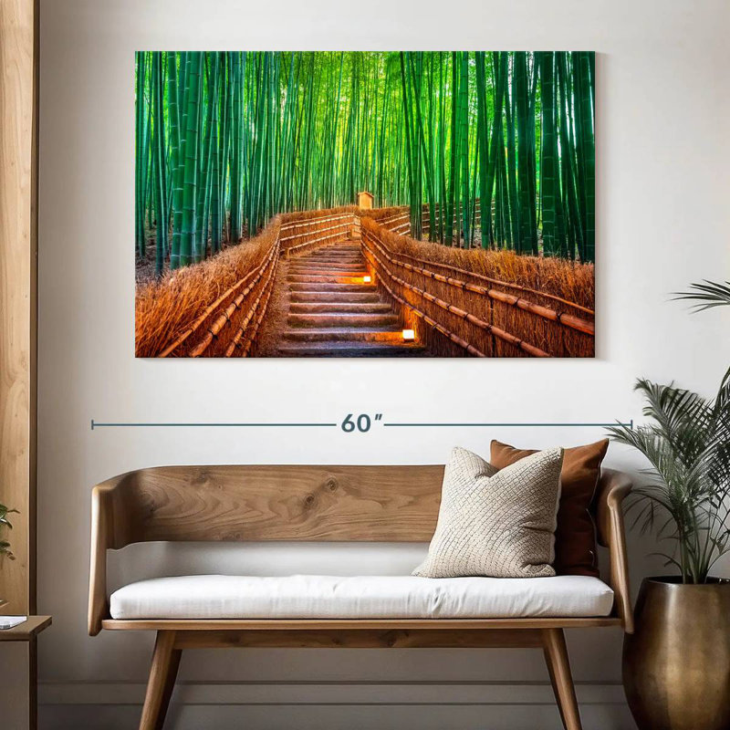 Forêt de bambous à Kyoto, H 34 po x l 51 po