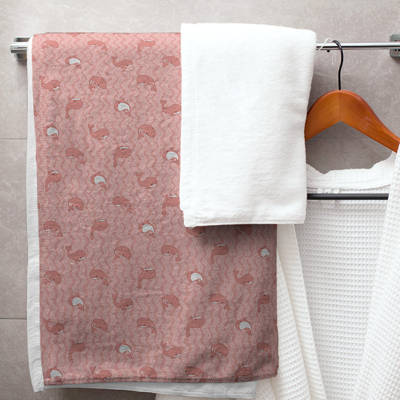 Katelyn Elizabeth Cotton Blend Bath Towel, Orange