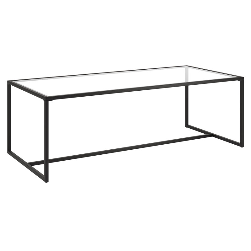 Pico Sled Coffee Table, Clear/Blackened Bronze