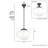 Saddle Creek 1 - Light Single Schoolhouse Pendant with Glass-91527891-91527888-91527887