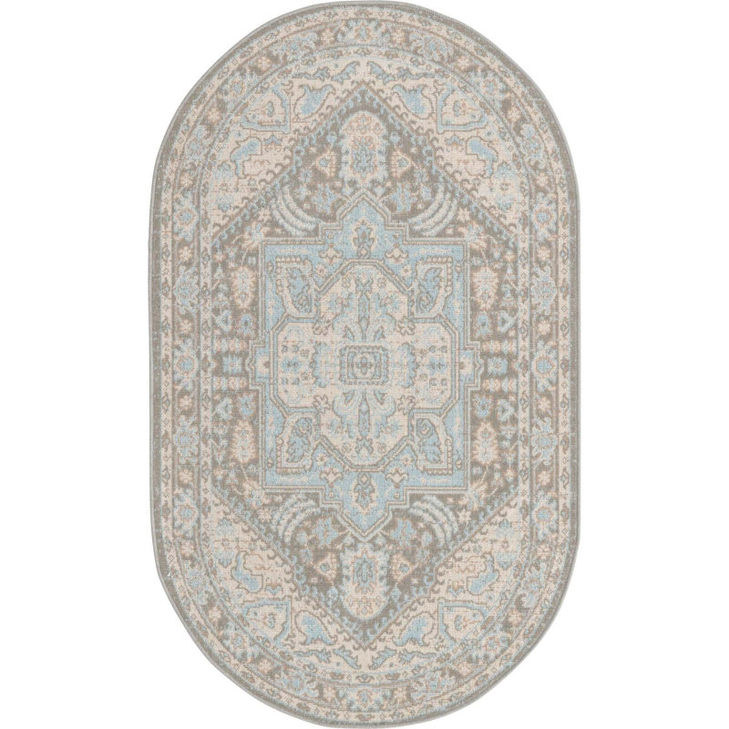 Shaundrelle Oriental Indoor Rug, Oval 5'1" x 8'