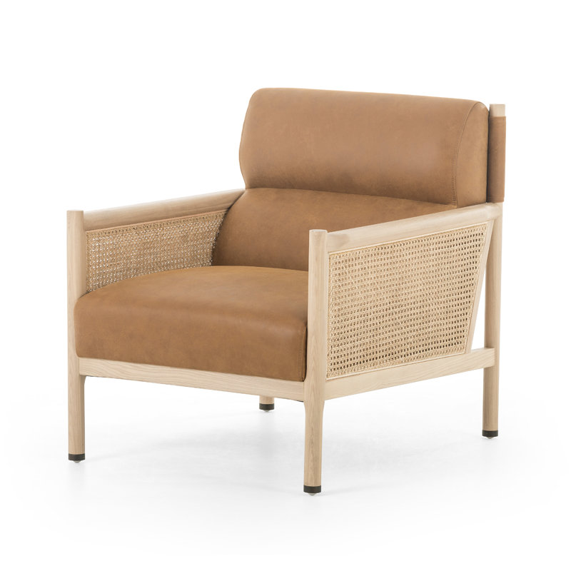 Kempsey Armchair, Kennison Cognac Genuine Leather
