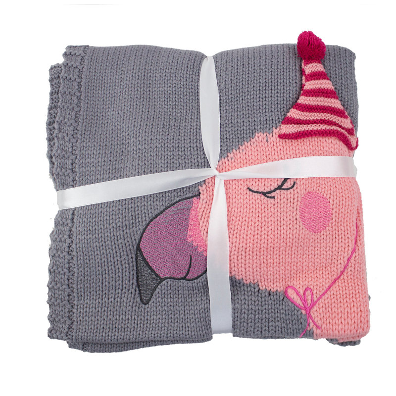 Ensemble de literie en tricot Flamingo, Gris