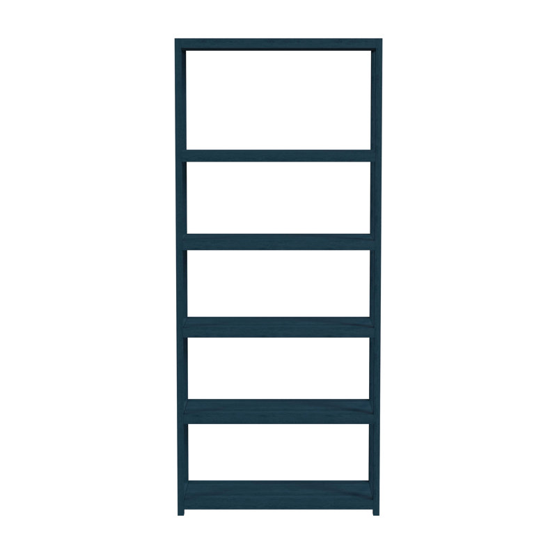 Lark 5 Tier 30Wx75H Etagere Bookcase, Navy Blue