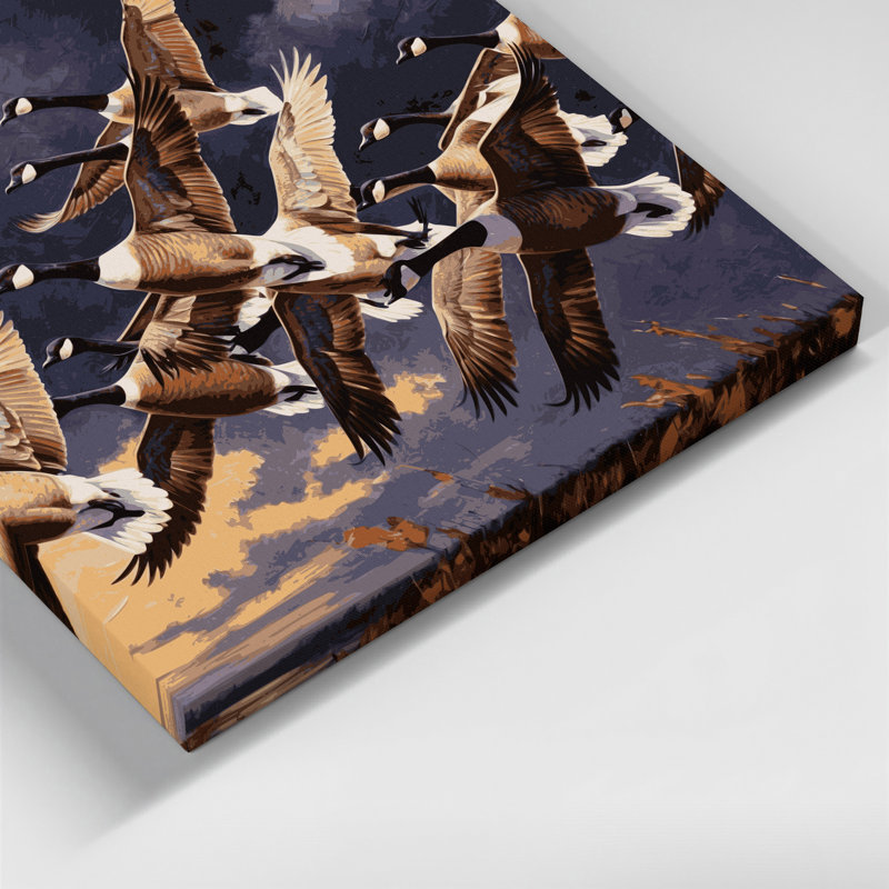 Oiseaux Canada, toile mauve sur toile mauve, H 12 po x l 12 po