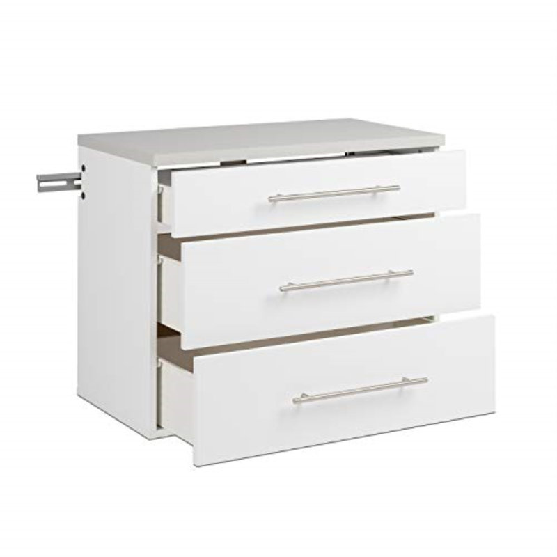 Barrayo 30” Wide Wall Mount 3-Drawer Storage Cabinet, Ideal for Tool Storage, Organization for Garage, Kitchen, Laundry, Bathroom, Home Office, 30”W x 24”H x 16”D, White