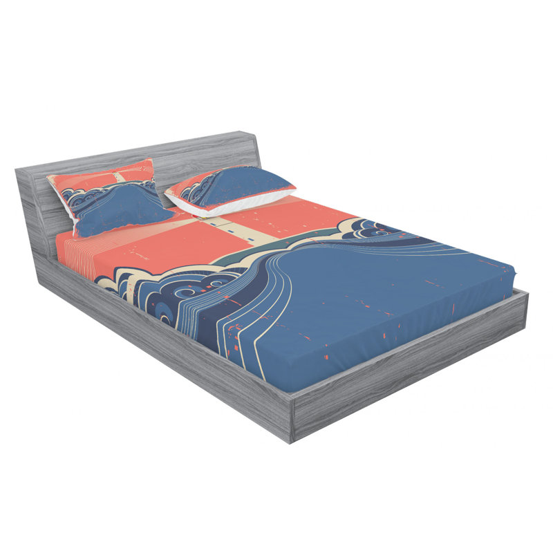Microfiber Sheet Set, Queen Sheet Set with Fitted Sheet