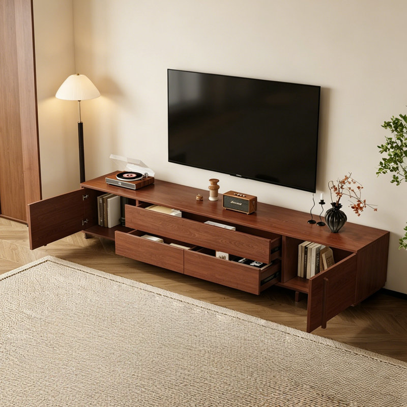 Meuble télé moderne, simple et tendance, Brun noyer