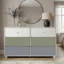 Liston 6 Drawer Chest with Custom Green and Pink Panel Design