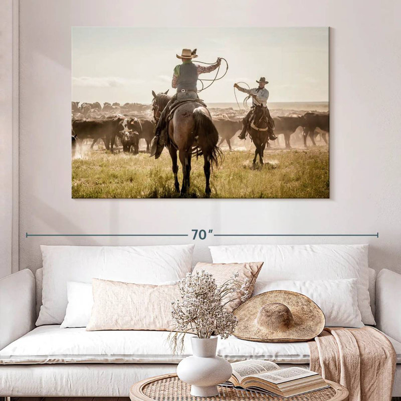 Brampt Cattle Drive Day, 34" H x 51" W