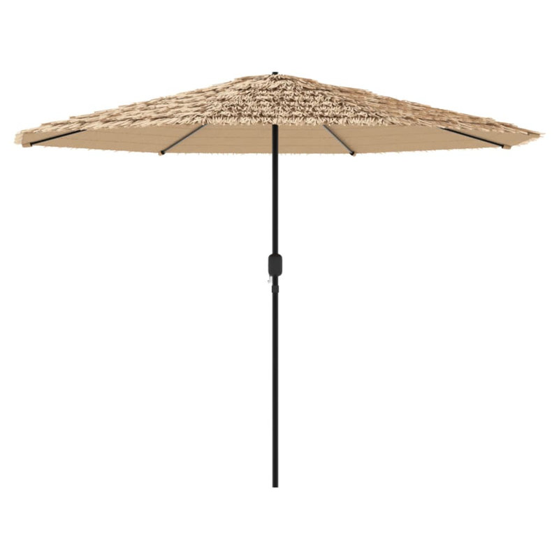 Beach Parasol with Crank Lift, 247cm H x 324cm W x 324cm D, Brown, white and pink