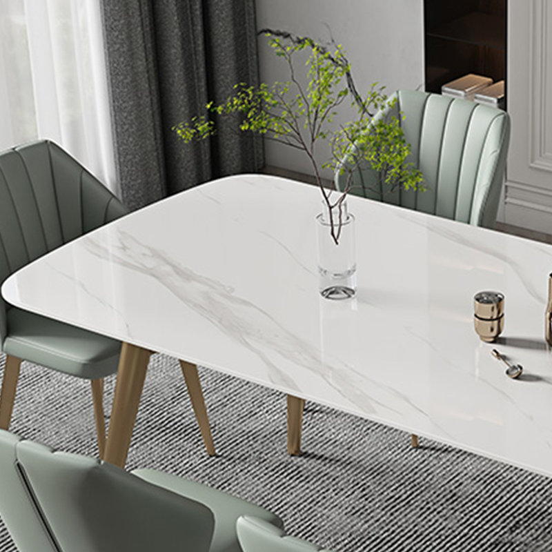 Light Luxury Style Rock Slab Dining Table, 29.52"H x 59.05"L x 31.49"W