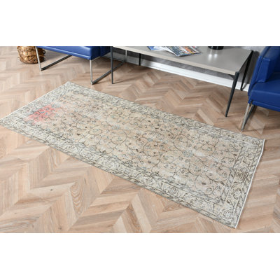 Vintage Turkish Bronze Accent Rug Ideal for Entryway and Floor Decor