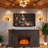 Electric Fireplace Tv Stand With Spacious Storage Console, Embossed Rustic Design, Remote Control, Cord Management, And Adjustable Shelves For Living Room-1227638029