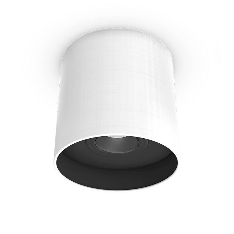 Birmati Fabric LED Flush Mount, 4000K, White/Black