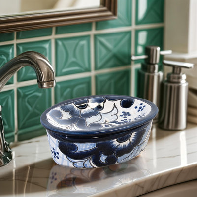 Porte-savon ovale en 2 pièces (couvercle et base) 