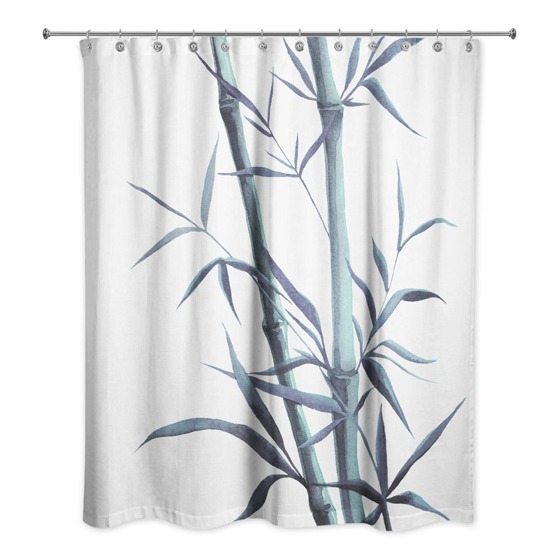 Rideau de douche simple Perine, Bleu