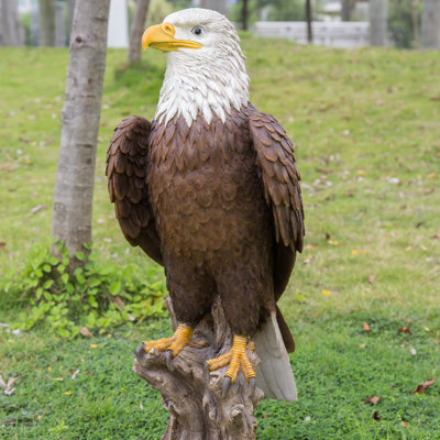 Statue aigle à tête blanche sur souche