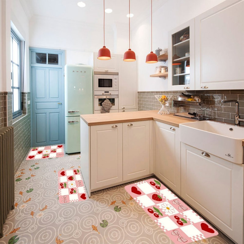 Tapis de cuisine Cherry Strawberry Checker