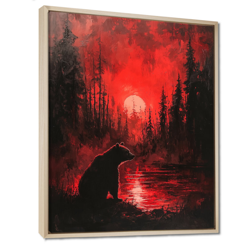 Rhame - animaux, reproduction d'art sur toile, Impression encadrée flottante, Crème, crème, H 20 po x l 12 po