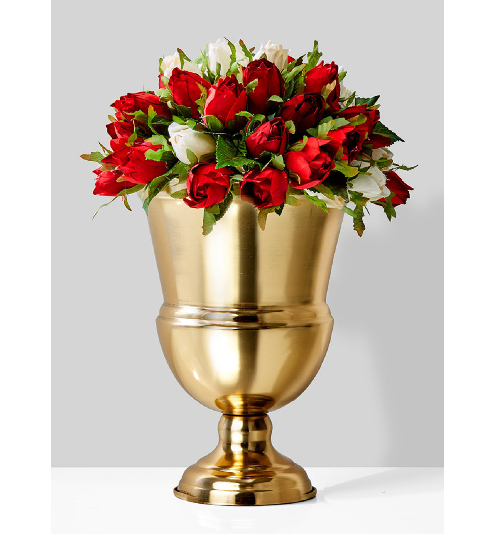 Toolleen Metal Table Vase Rosdorf Park