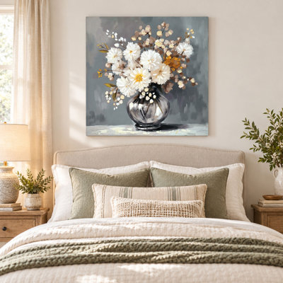 Impression sur toile 24 x 24, impression florale botanique verte