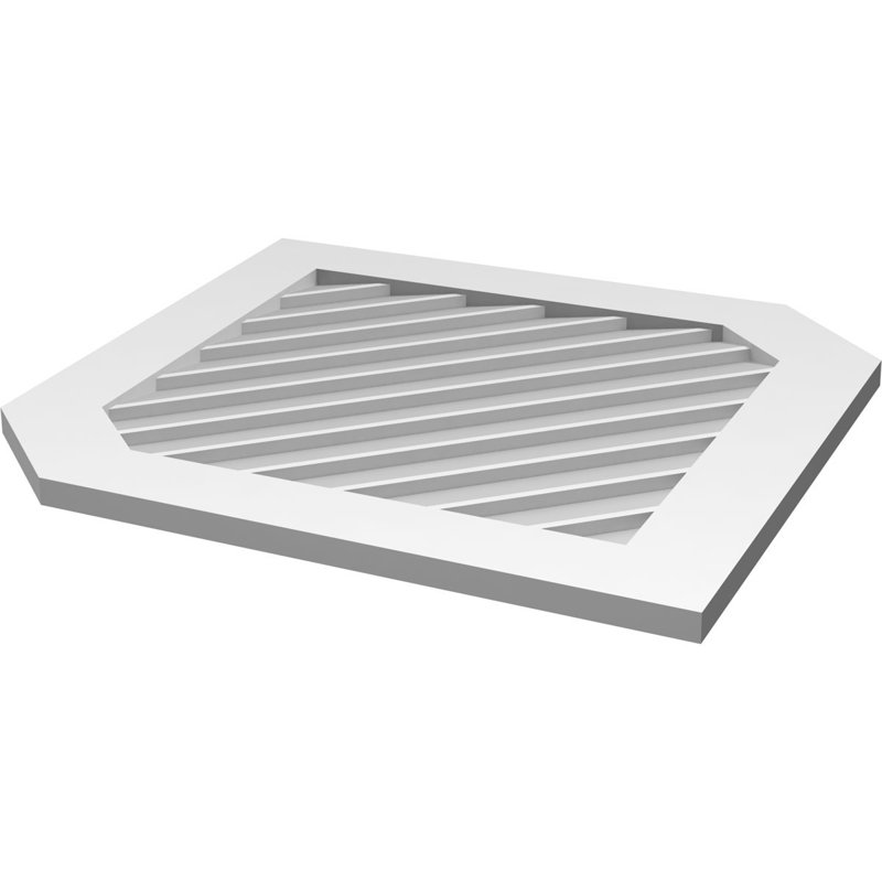 Ventilé vertical à pignon vertical 13/12 po, H 42 po x l 32 po x P 1 po